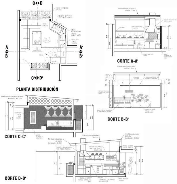 Proyecto de terraza, planos