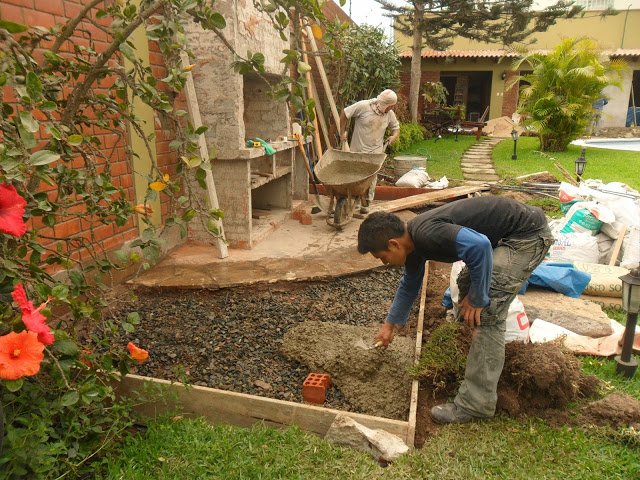 Vaceado de piso para parrilla