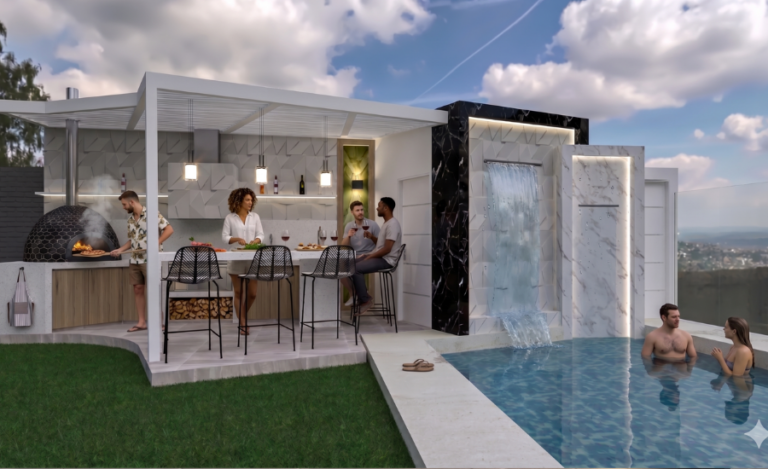 Diseño de terrazas con piscinas