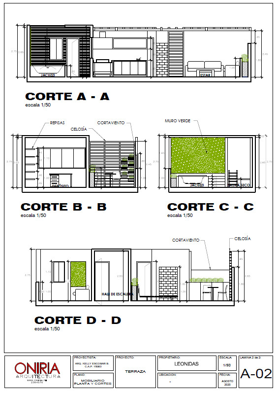 Planos de terrazas