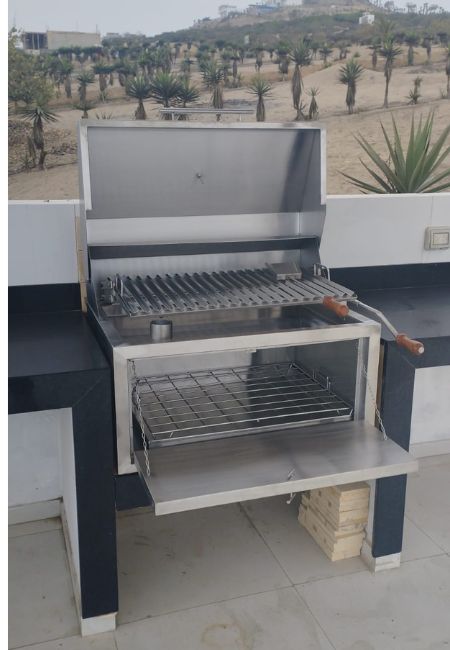 Parrilla con caja china con caja trapez