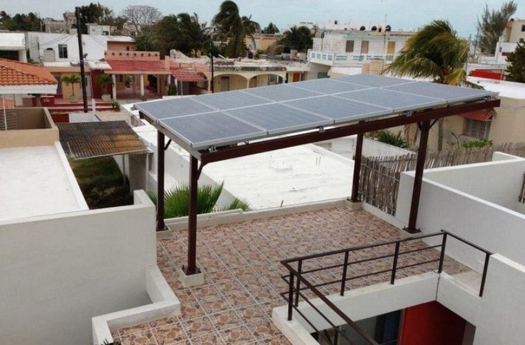 Paneles solares en terrazas