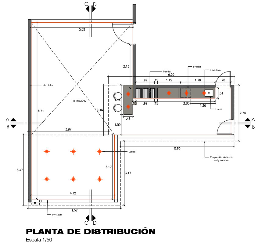 Planta de azotea en las casuarinas 