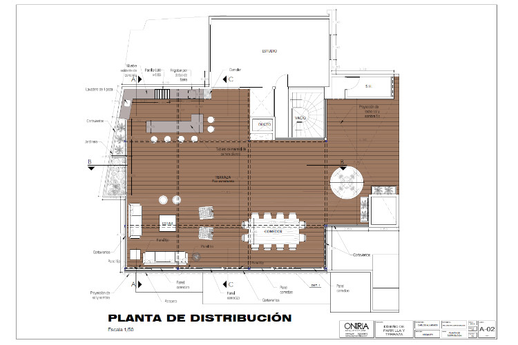 Plano de distribución de rooftop 