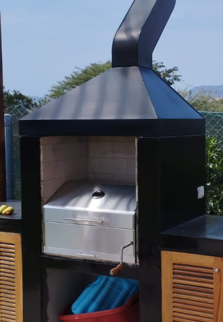 Parrilla con tapa trapez