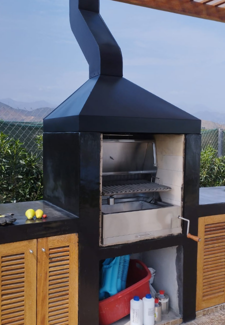 Parrilla con tapa trapez