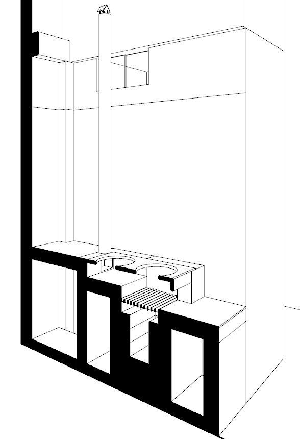 Esquema de detalle de cocina artesanal 