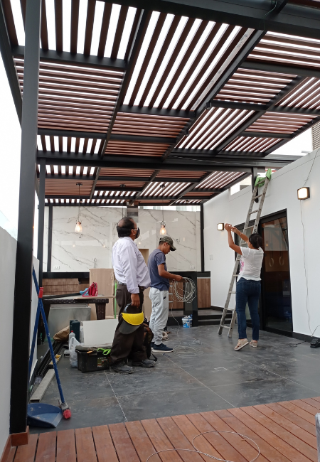 Sol y sombra cuadriculado tipo damero