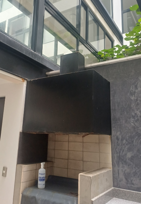 Campana rectangular de acero galvanizado