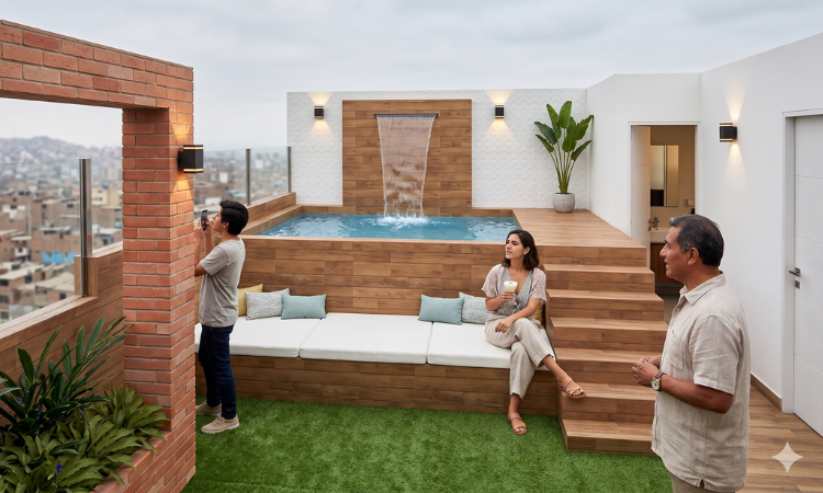 Piscina en azotea en san juan de lurigancho