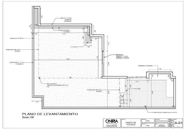 proyecto de terraza antes de la remodelaicon 