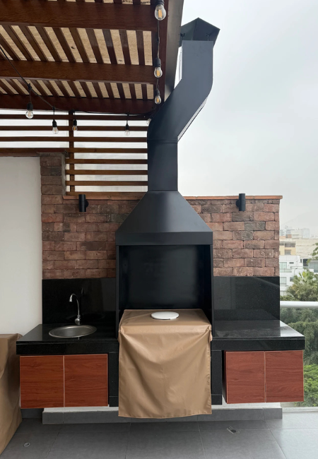 Campanas pirámide con muros laterales color negro