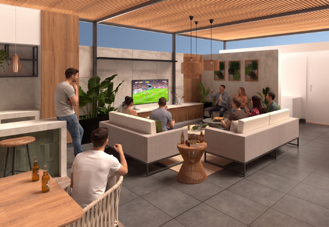 televisores en terrazas