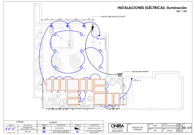 Diseño de iluminación para terraza