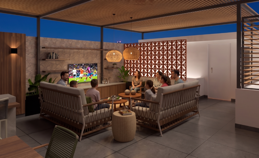 Televisores en terrazas