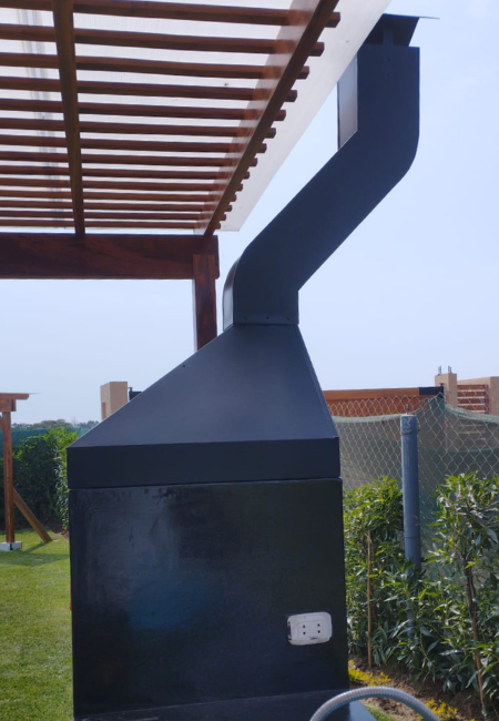 Campana con ducto quebrado
