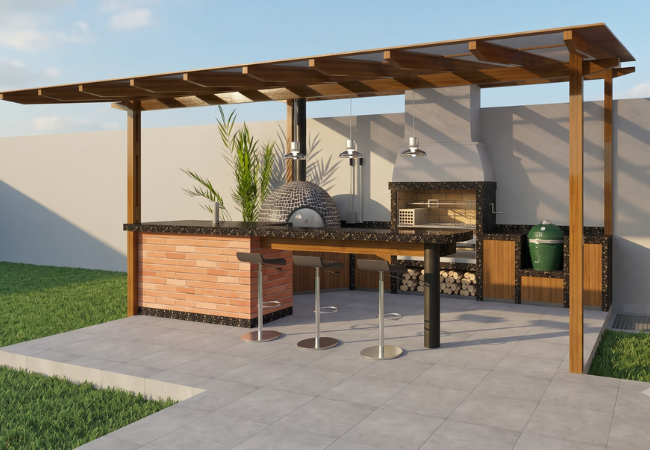 Diseño de estaciones de parrillas para casas